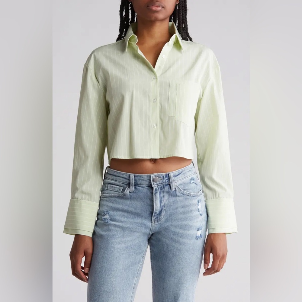 Freshman Light Green Crop Top